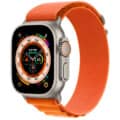 Apple Watch Ultra Titanium Case with Alpine Loop Orange Color