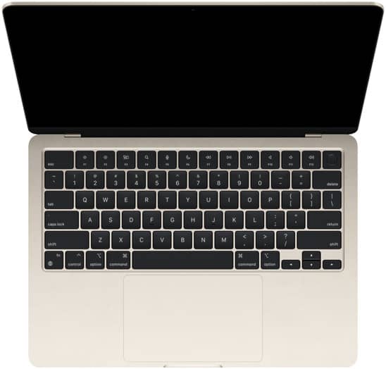 Apple MacBook Air (M2, 2022) laptop starlight color