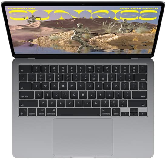 Apple MacBook Air (M2, 2022) laptop space gray color