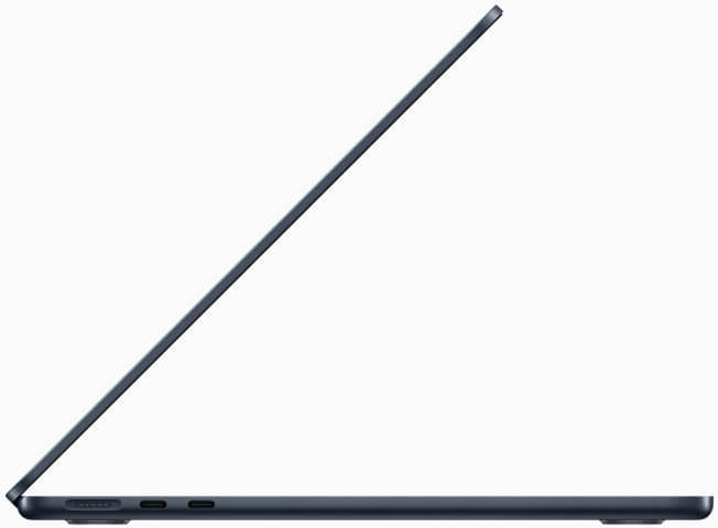 Apple MacBook Air with M2 chip, 2022 sideview